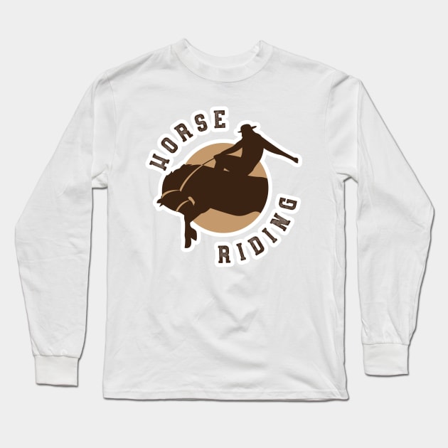 Horse Riding Long Sleeve T-Shirt by Dojaja